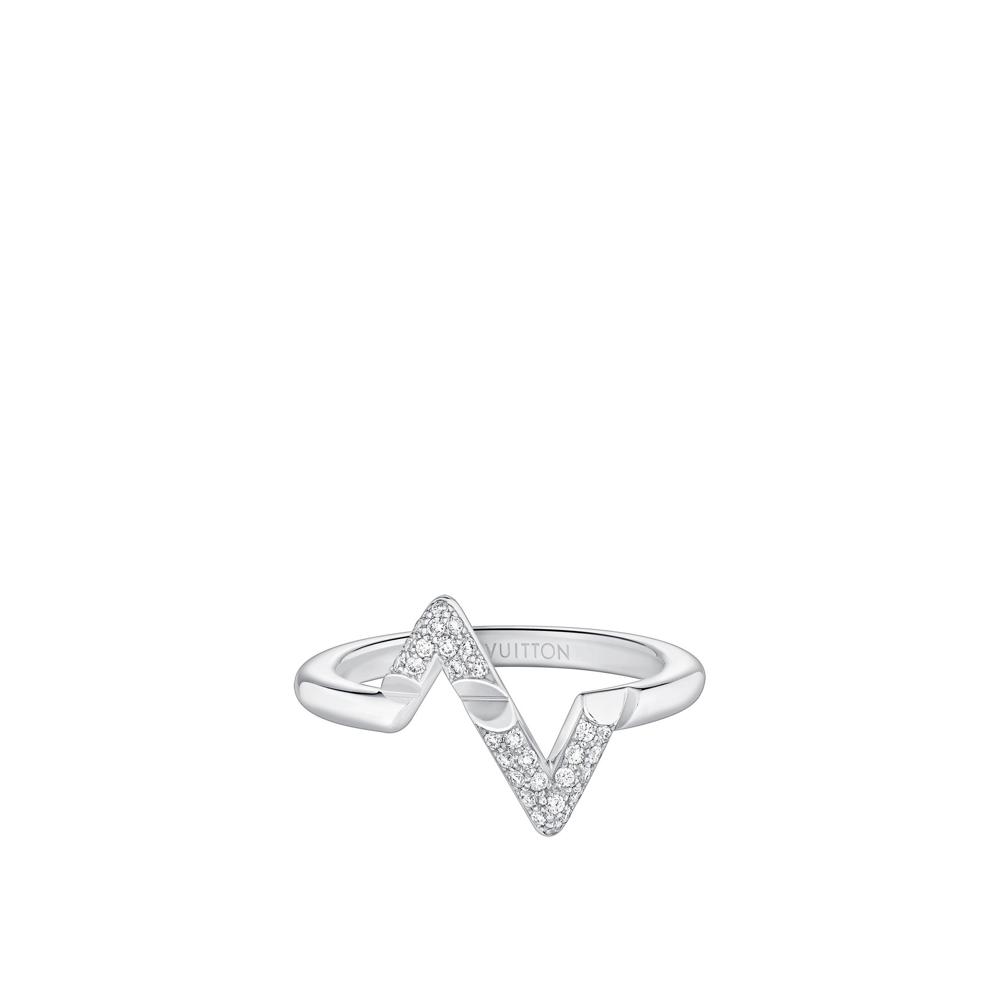 Louis Vuitton LV Diamonds V Ring, Pink Gold