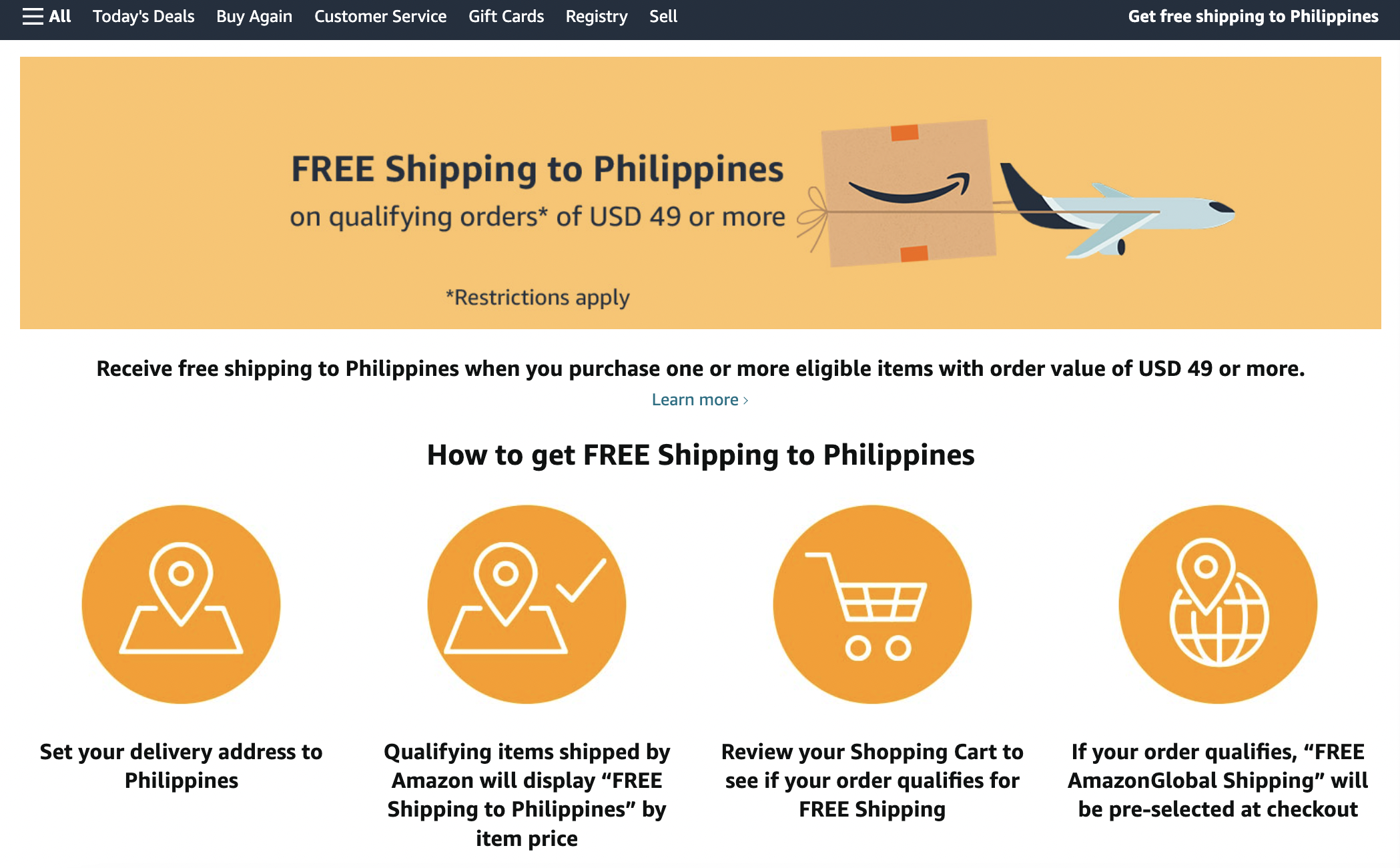 Amazon Is Offering Free Shipping To The Philippines For A Limited Time