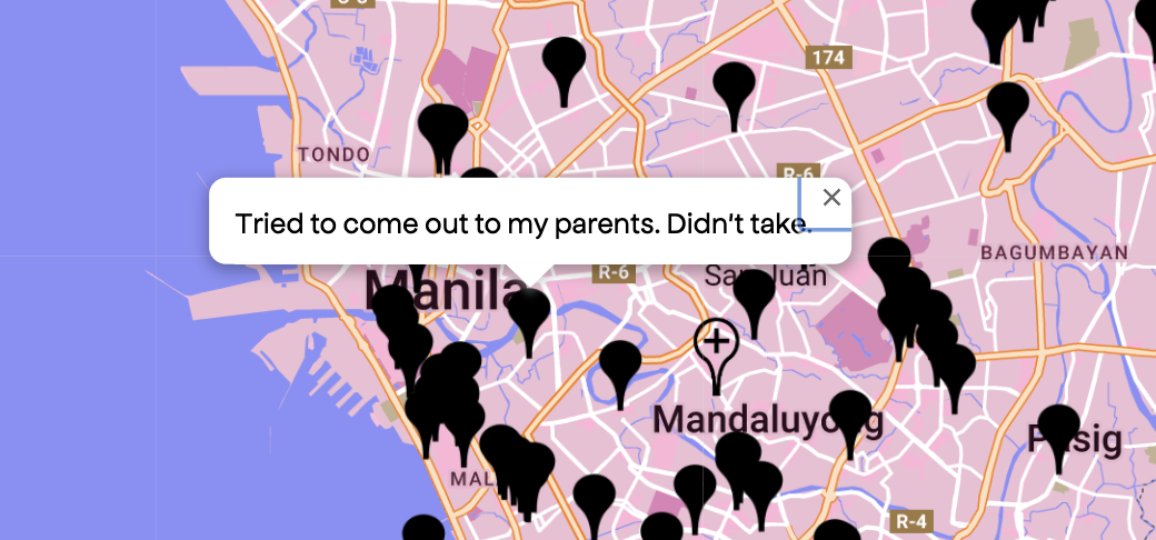 This LGBT Map Collects Stories Of Heartbreak And Acceptance From All   Queering The Map Heartbreaking2 