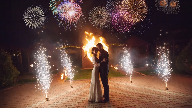 Entertain and impress your guests at the wedding reception with fireworks