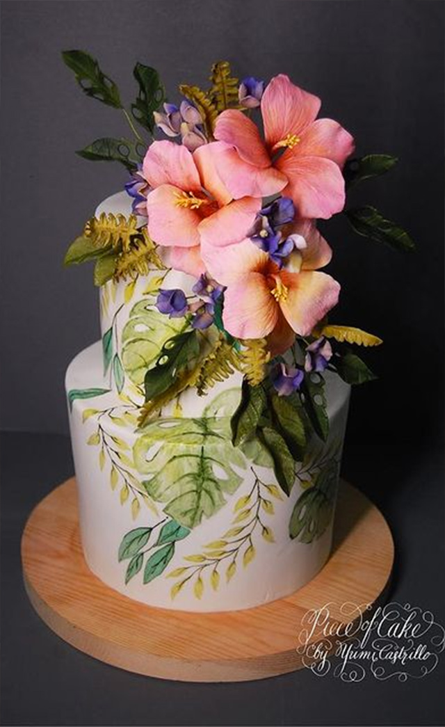 wedding cake designs: cakes with 3d florals