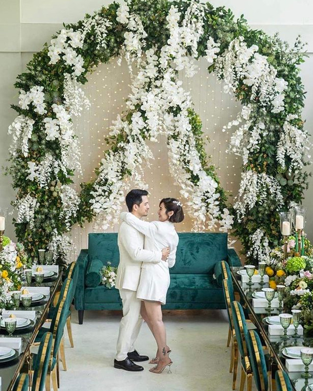 The Little Details In Jennylyn Mercado's Modern Bridal Look | Bridal ...