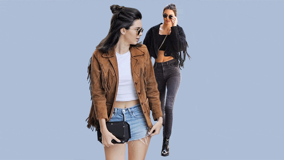 Kendall Jenner Is Trying To Make The Fringed Jacket Happen