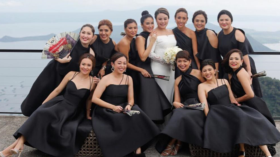 Cam Ongpauco's Entourage Makes It Cool To Wear Black To A Wedding