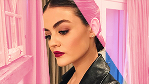 Lotd: Lucy Hale's Gold Wire Updo