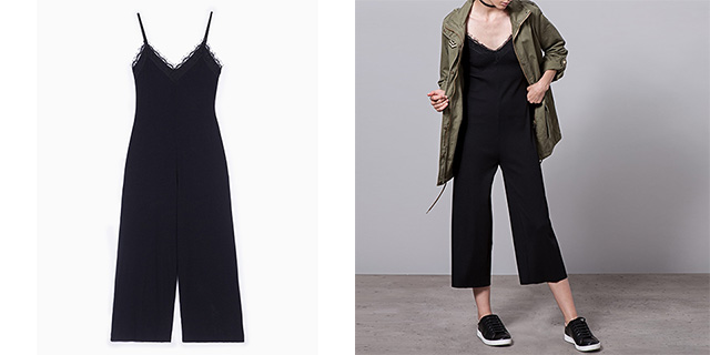 stradivarius jumpsuit black