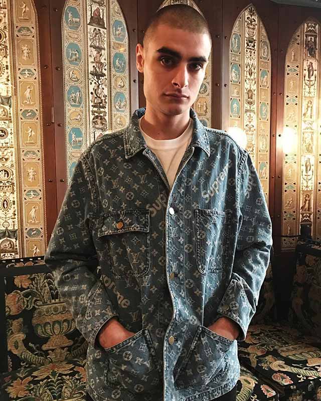 LOUIS VUITTON X SUPREME DENIM BUTTON SHIRT, Men's Fashion, Tops