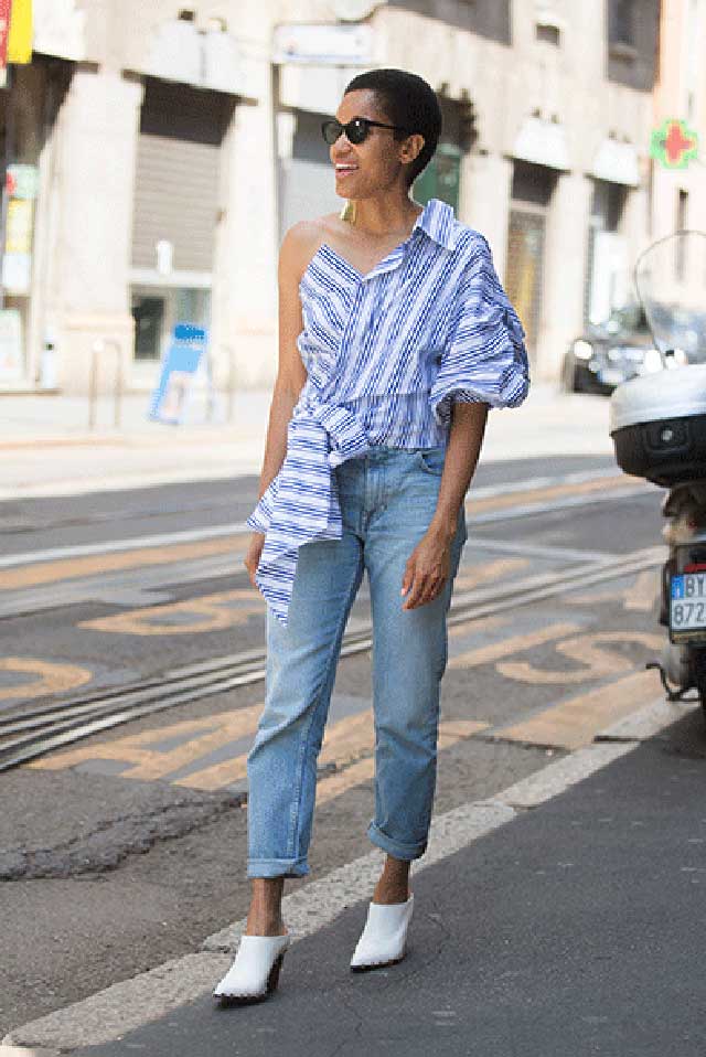 17 Chic Denim and White Outfit Combos to Cop This Summer