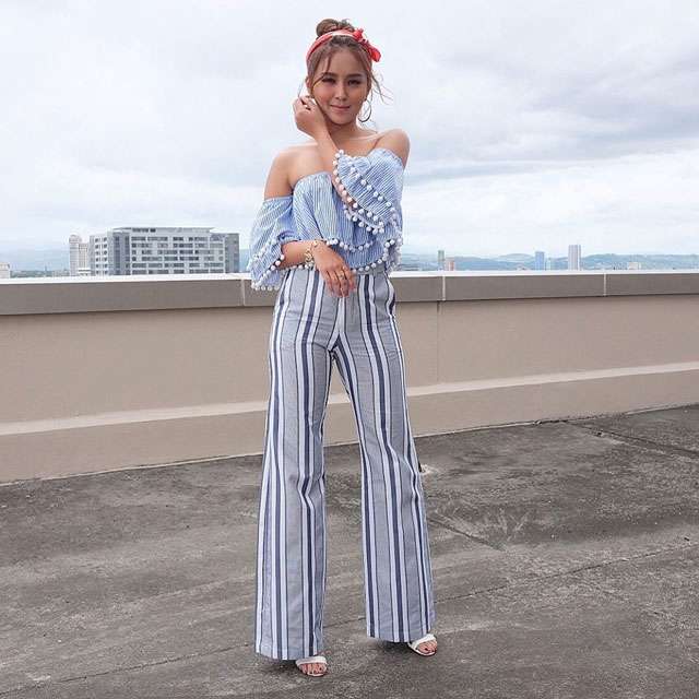 Lotd Kathryn Bernardo Has A Refreshing Way To Wear Stripes This Summer Preview.ph