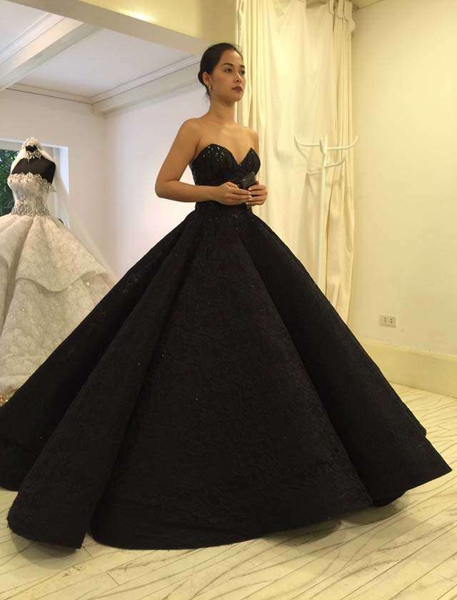 ivy aguas black wedding dress