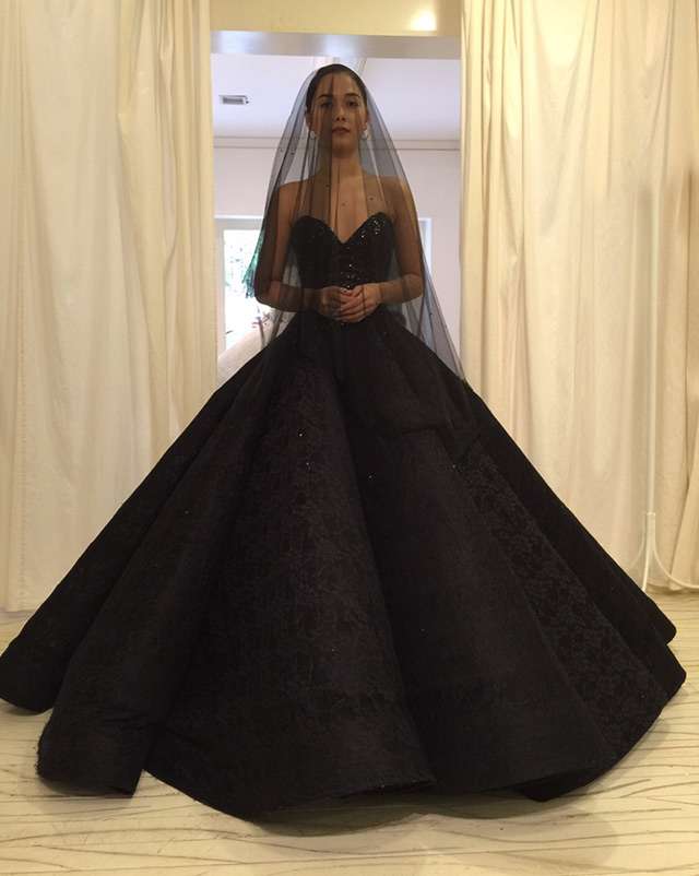 Maja Salvador Stuns In A Black Wedding Dress In