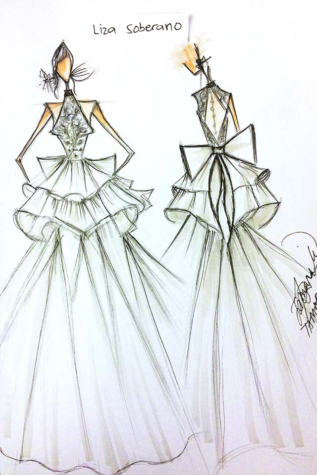 These Designers Sketched Star Magic Ball Gowns For Liza, Kathryn, and ...