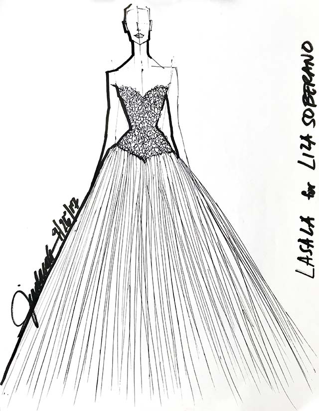 These Designers Sketched Star Magic Ball Gowns For Liza, Kathryn, and Maja