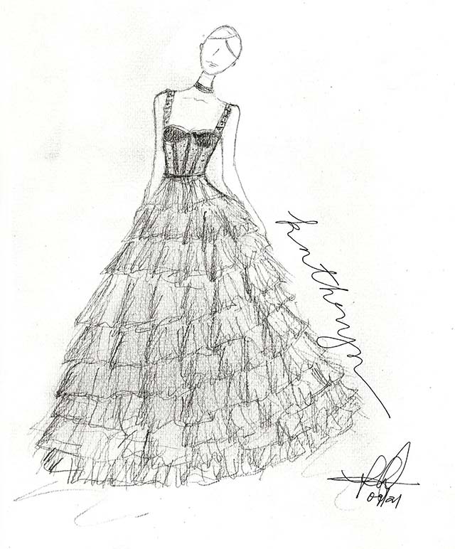 These Designers Sketched Star Magic Ball Gowns For Liza, Kathryn, and Maja