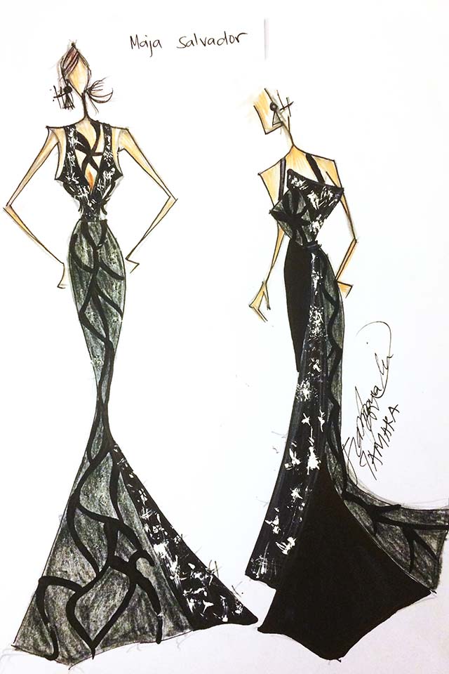 These Designers Sketched Star Magic Ball Gowns For Liza, Kathryn, and ...