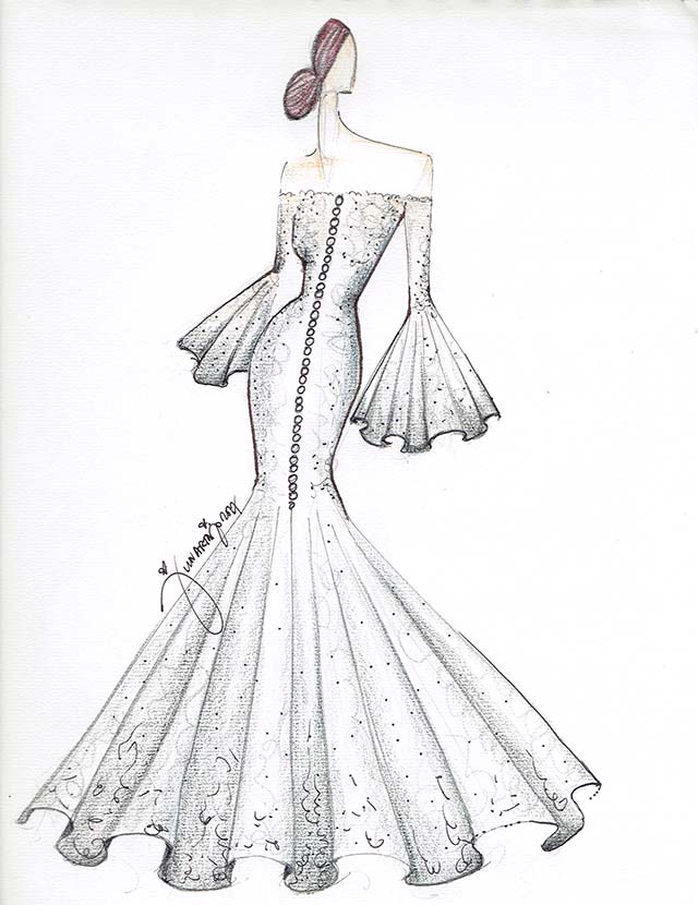 fashion gown sketch