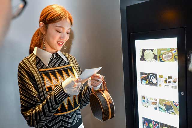 Lee Sung Kyung in Singapore for the opening of Louis Vuitton exhibition