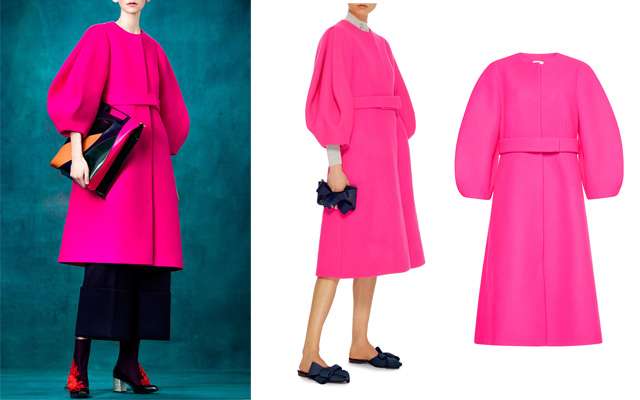 Delpozo pink cheap coat