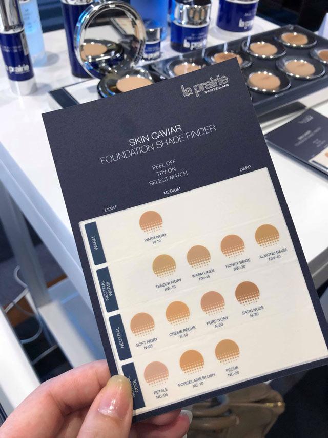 La Prairie Foundation Color Chart