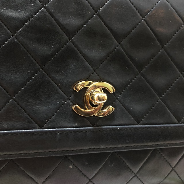 chanel gold plate bag