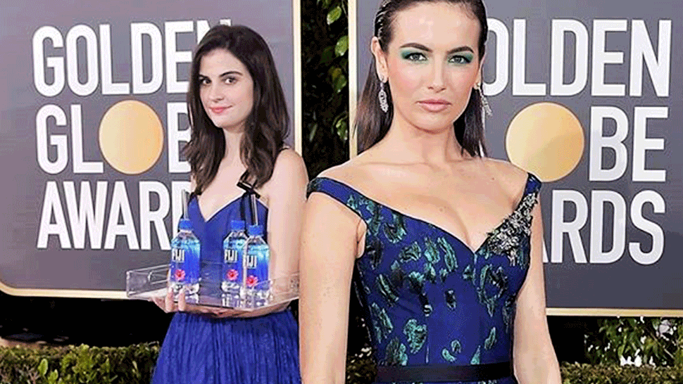 The Golden Globes' Fiji Water Girl Is Breaking The Internet And We're Here For It