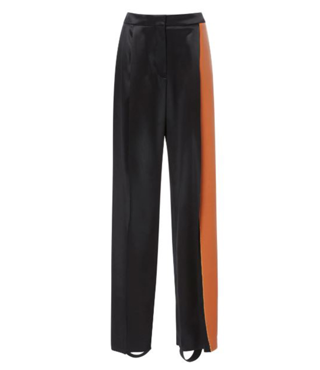 Plain knit flared trousers