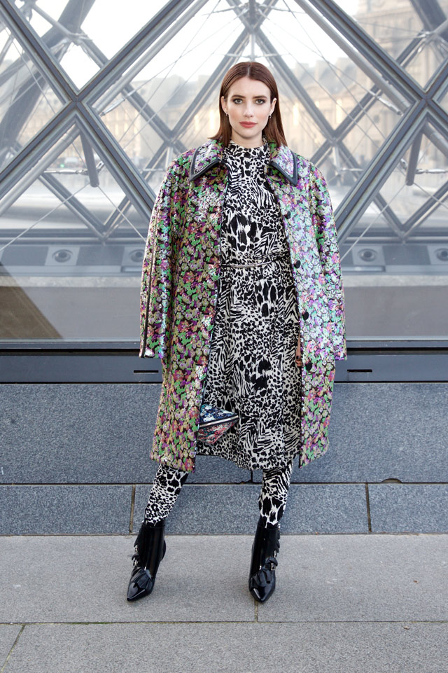 Samara Weaving attends the Louis Vuitton fashion show, F/W 2020 during  Paris Fashion Week in