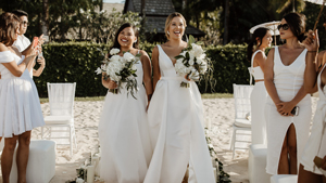You Have To See This Couple's Gorgeous All-white Beach Wedding