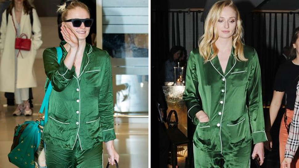 We Spotted Sophie Turner Wearing Pajamas From A Party To The Airport