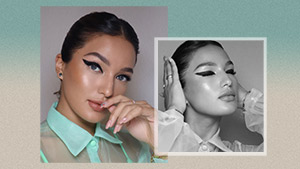 Sarah Lahbati’s Bold Winged Liner Is Perfect For A Night Out