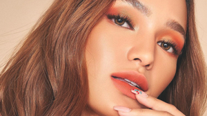 The Exact Products Sarah Lahbati Used To Achieve This Peachy Gradient Look