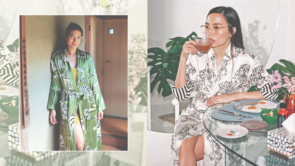 Isabelle Daza and Martine Ho Are Matching in This Luxe Silk Robe