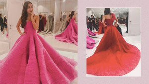 Kathryn Bernardo Decided Between A Red Or Pink Dress For Abs-cbn Ball
