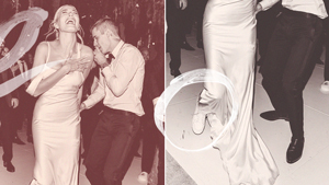 Hailey Bieber Wore Sneakers Instead Of Heels To Her Wedding Reception