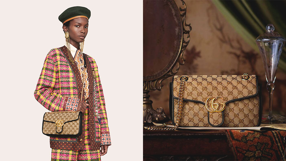 Gucci's Iconic Gg Marmont Bag Now Comes In Monogram Canvas And We're In Love