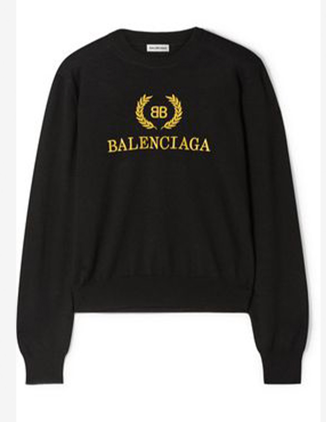 balenciaga sweater gold