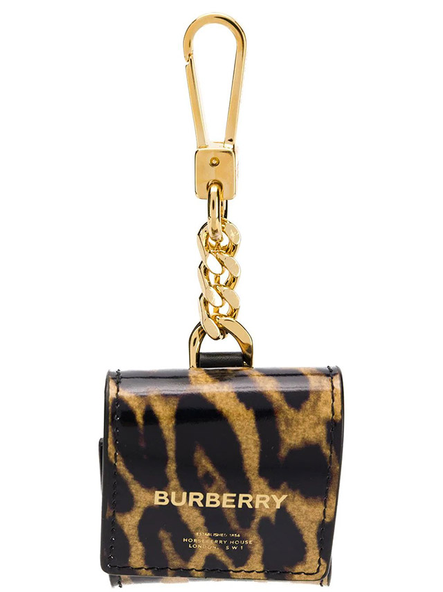 Burberry Brown Leopard Print Apple AirPods Case