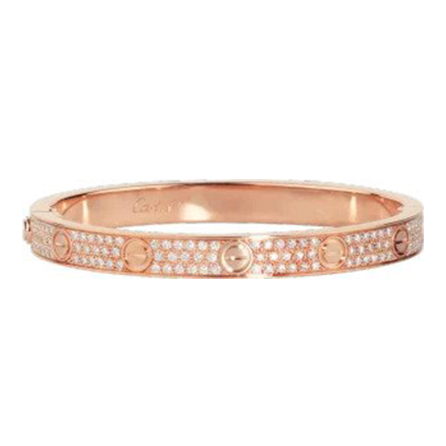 Cartier slim love bracelet, Tiffany & Co. diamonds by the yard and