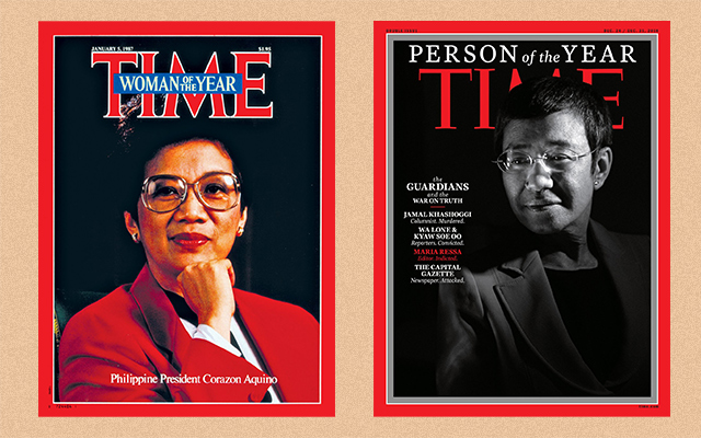 Maria Ressa And Cory Aquino For Time's 100 Women Of The Year