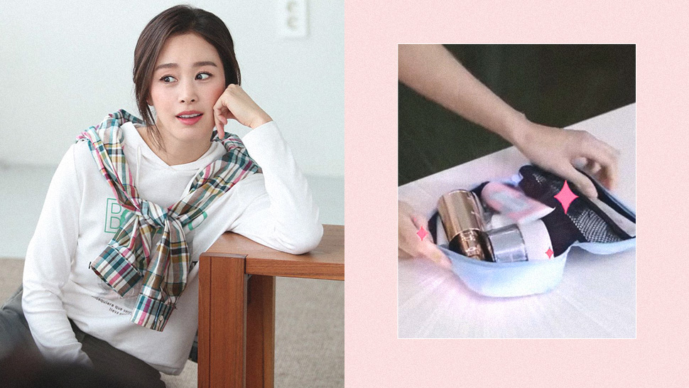 We've Finally Discovered What's Inside Kim Tae Hee's Makeup Bag