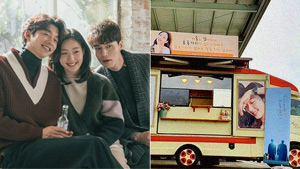 Gong Yoo And Lee Dong Wook Sent A Coffee Truck To Kim Go Eun's Filming Location