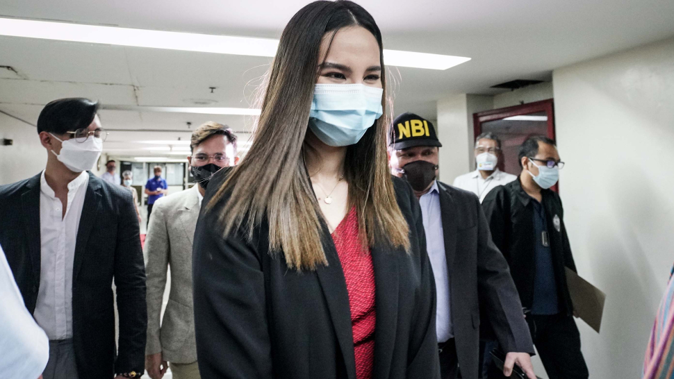 Catriona Gray Arrives at NBI to File a Complaint Against Uploader of Her Fake Nude Photos