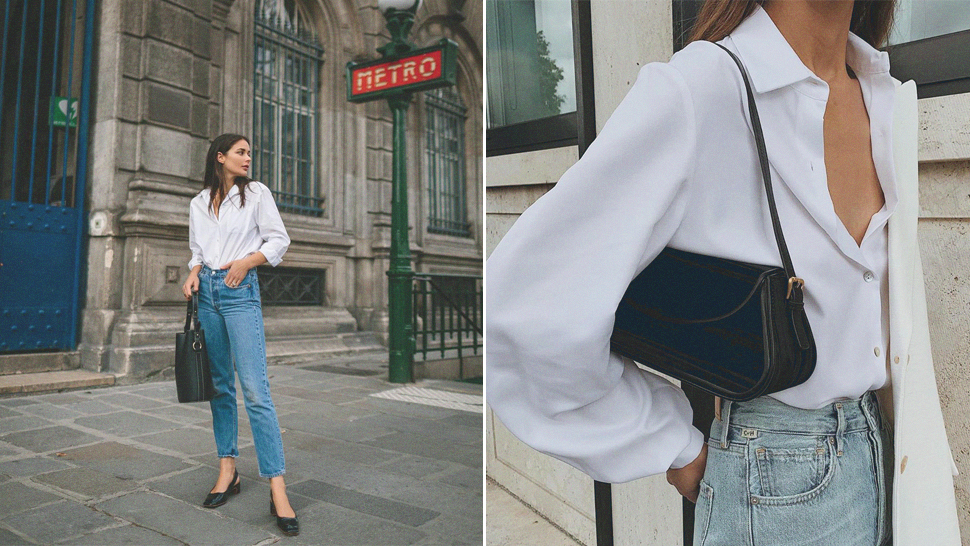 10 White Button-down And Jeans Outfit Combos That Always Look Fresh