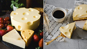 This Gorgeous Cheesecake Looks Exactly Like Real Swiss Cheese
