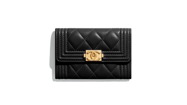 Chanel Handle Flap Card Holder With Chain