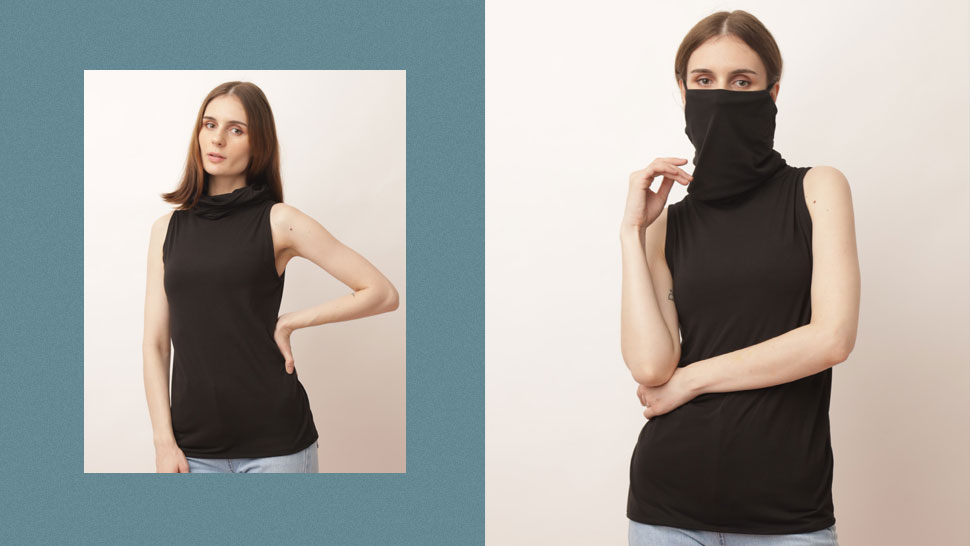 This Stylish Minimalist Top was Designed with a Built-In Mask