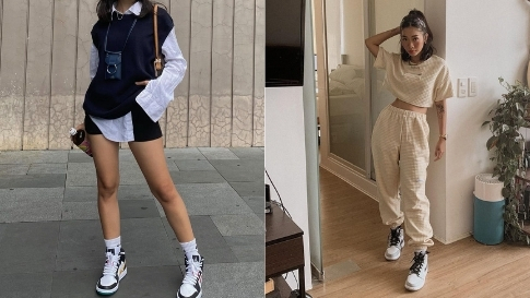 cute outfits with white shoes