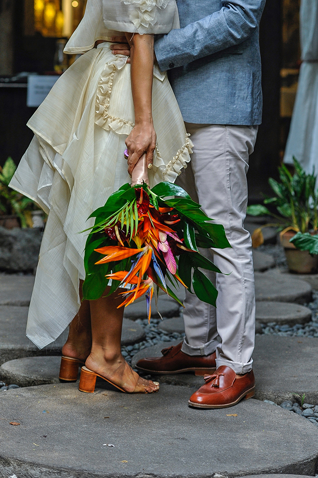 shoulder Filipiniana Terno Wedding Dress