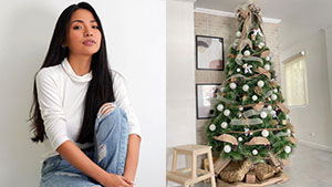 Michelle Dy's Rustic Christmas Tree At Home Is So Chic And Pretty