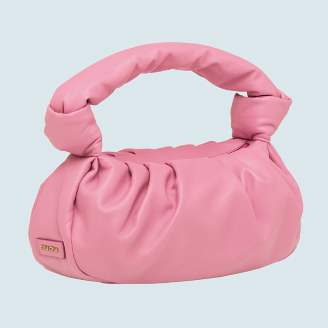 Designer Baguette Bags: Miu Miu Nappa Leather Shoulder Bag